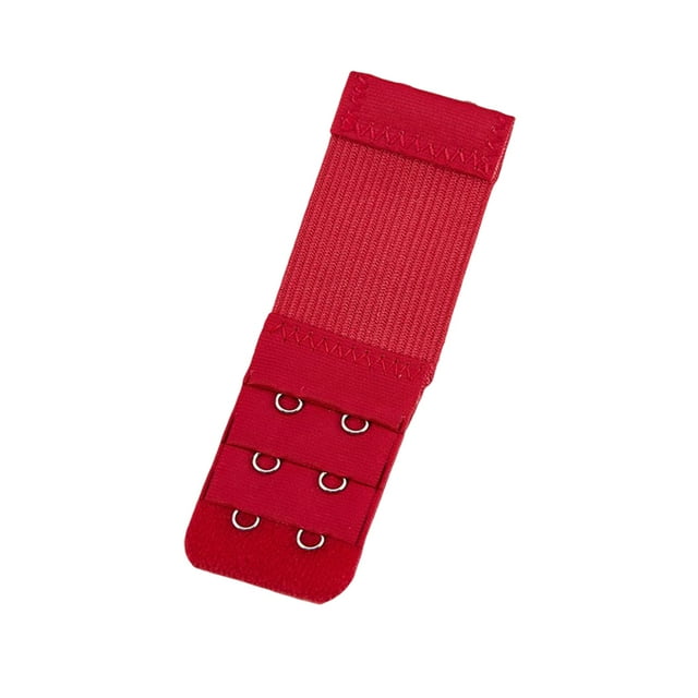 ZheElen Extension Strap Bra Extenders Breathable Buckle 2 Hooks Accessories Stretchy Adjustable Replacement Gadgets 3 Rows wine red 1Set