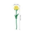 thumbnail image 2 of OULII Yellow Artificial Rose Flowers Bouquet for Decoration Realistic Cotton Polyester Faux Roses, 2 of 8