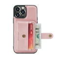 thumbnail image 5 of SaniMore for iPhone 14 Pro 6.1" Magnetic Clasp Detachable Wallet Case, Premium PU Leather Case with Card Slot Shockproof Protective Case for iPhone 14 Pro Women Men, Pink, 5 of 8