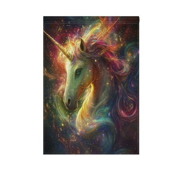 Vibrant Colors Unicorn Garden Flag Double Sided Outdoor Banners Yard Flags for Garden Home Holiday Decorations