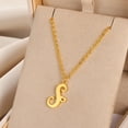 thumbnail image 1 of Collares con colgante de letra inicial de A-Z para mujer, joyería de acero inoxidable, regalos Bff, artículos baratos con envío gratis, 1 of 4