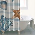 thumbnail image 5 of Ocean Theme Starfish Shower Curtain Liner - Marine Life Water Resistant Fabric, Washable Tropical Bathroom Decor for Coastal Homes,36x72in, 5 of 5