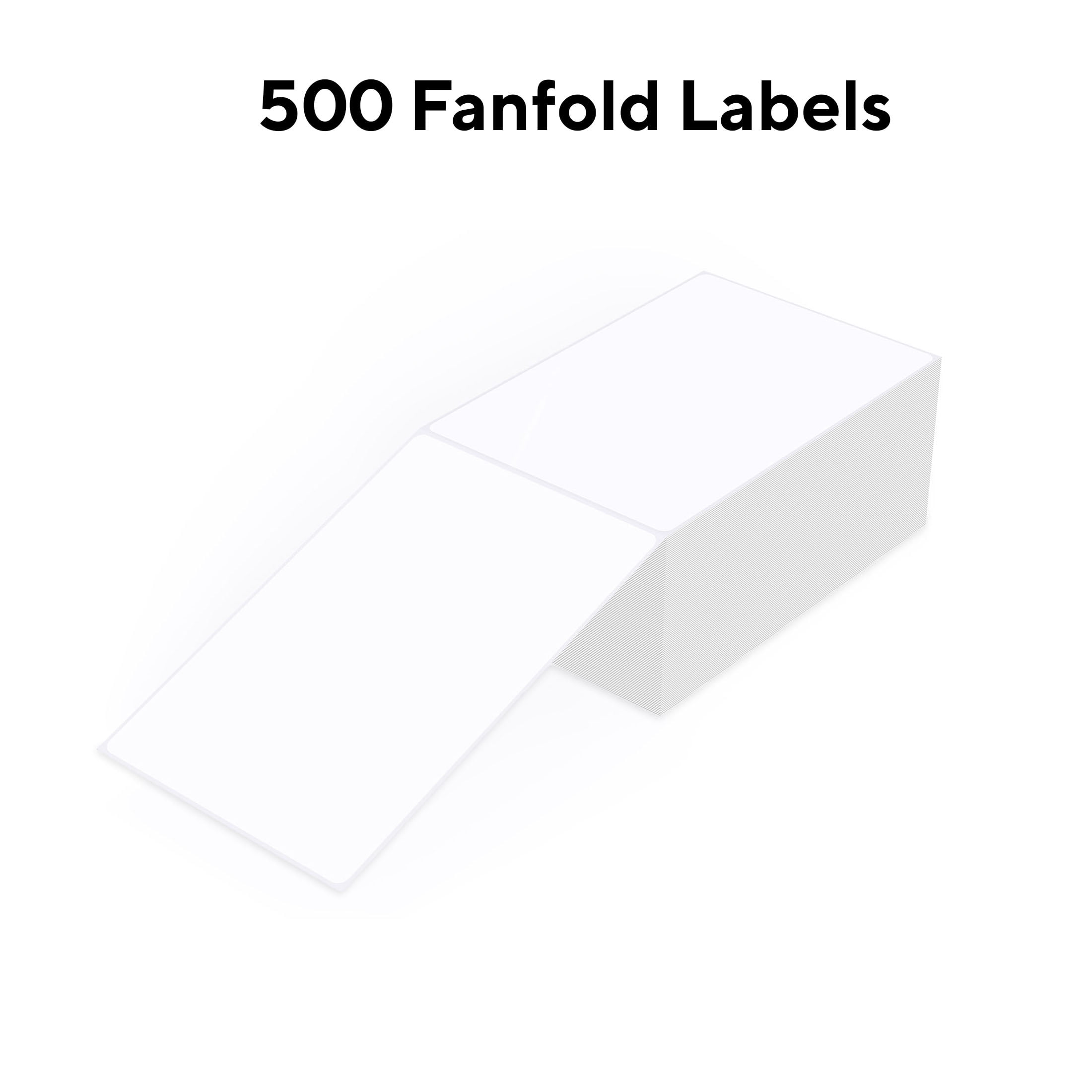 Core Innovations 4" x 6" Direct Thermal Shipping Labels – 500 Fanfold Perforated Labels for Packages, Ultra-Strong Adhesive