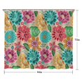 thumbnail image 5 of Pioneer Flower Floral Print Pattern Shower Curtain 84"x72" ,Bathroom Decorative Shower Curtains Set with 12 Hooks,Modern Waterproof Washable Shower Curtain, 5 of 6