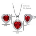 thumbnail image 2 of White Gold Plated Crystals Necklace & Earrings Set (Red), 2 of 6
