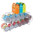 thumbnail image 4 of mDesign Metal 2-Tier Pop/Soda and Food Can Storage Dispenser Rack - Chrome, 4 of 8