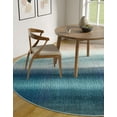 thumbnail image 4 of Unique Loom Estrella Collection Area Rug - Azura (8' Round Blue/Ivory), 4 of 7