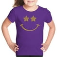 thumbnail image 1 of Girl's Word Art T-shirt - Rockstar Smiley, 1 of 2