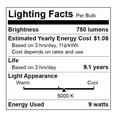 Great Value LED Light Bulb, 9W (60W Equivalent) A19 General Purpose Lamp E26 Medium Base, Non