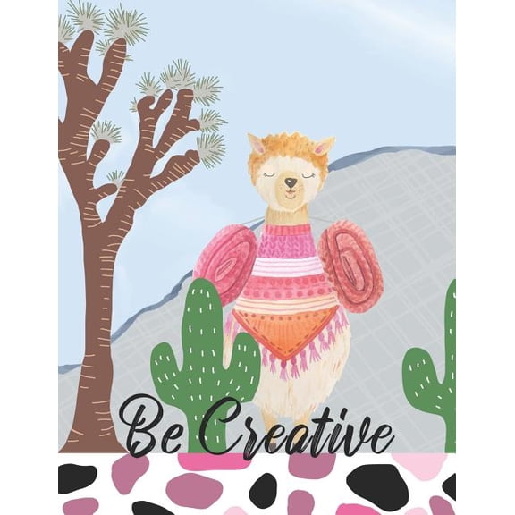 Creative Notebook: Creative Notebook - One - : Cute fun llama write and draw notebook for the creative in you (Series #1) (Paperback)