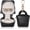 Fashion Black, variant on Professional Portable Mini Jewelry Ring Holder with Keychain, Compact Travel Case for Gym, Sports, and Workouts, Secure Faux Leather Pouch for Rings, Earrings, and Small Accessories, White