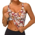 thumbnail image 3 of Pofeuu Maneki-Neko Cats Print Sports Bra for Women Sexy Vest Yoga Running Gym Fitness Crop Bras Tops-Medium, 3 of 8