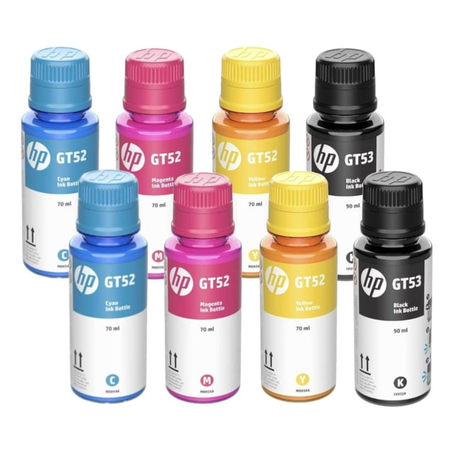 Tintas impresora HP 8 PACK 6 color GT52 y 2 negra GT53