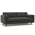 thumbnail image 6 of Simpli Home Morrison Mid-Century Modern 89 inch Wide Sofa with Ottoman Set in Charcoal Grey Tightly Woven Performance Fabric, 6 of 15