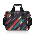 thumbnail image 7 of FORMRS Insulated Cooler Bag 24 Cans Capacity Soft Leakproof Lunch Box with Side Pockets, Orange Abstract Lines, 7 of 7