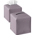 thumbnail image 1 of Funda para pañuelos Jeethemy, cuadrada, piel sintética, doble, color morado, 1 of 7