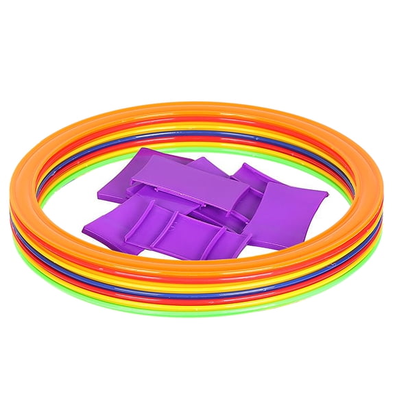 Xirurus 10‑Pack Agility Speed Rings 28 cm – PE Foot‑Speed Training Circles for Soccer, Football & Basketball – Easy Clip‑Lock Set