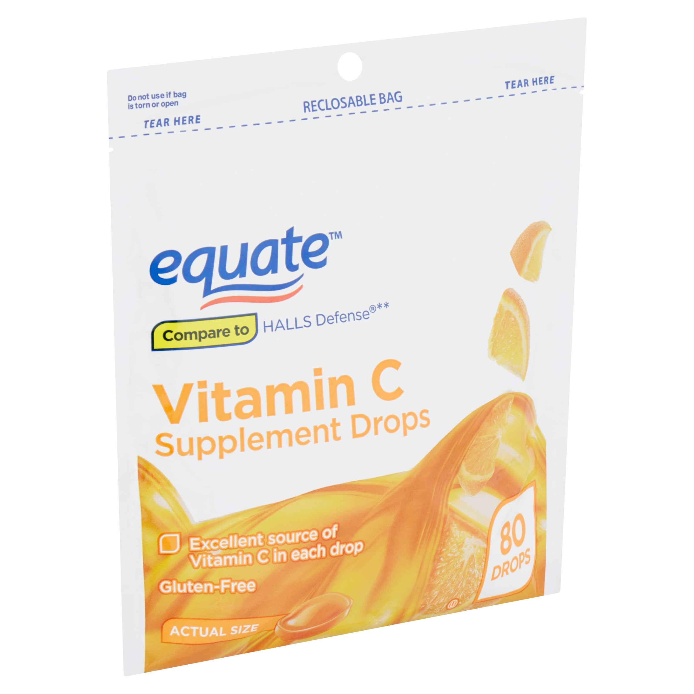 Equate Vitamin C Supplement Drops 80 count Walmart com
