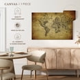 thumbnail image 5 of Elephant Stock Sepia World Map Wall Art - Horizontal Canvas Wall Art - Living Room Wall Decor - Map Canvas - Yellow And Black Decor - 12" x 8", 5 of 8