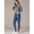 thumbnail image 7 of Unique Bargains Women's Short Sleeve Denim Jacket Cropped Jean Jackets Gray Blue XL, 7 of 7