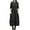 Black, variant on ZQUUVOU Women's Long Sleeve Solid Loose Maxi Dress With Pocket Muslin Girl Winter Loose Dress Black