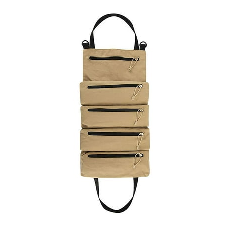 

Deal of The Day Dvkptbk Thick Canvas Bag Portable Tool Bag Large Capacity Multi-Function Roll Bag Wear