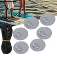 thumbnail image 1 of Stainless Steel D Ring Patch Bungee Cord Set, Long Lasting Easy To Store D Ring Pad Bungee Cord Set  for Inflatable Boat Kayak Accessories Yellow,Blue,Gray, 1 of 7