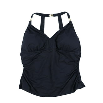 Lauren Ralph Lauren Women's Plus Size Beach Club Tankini Top Black