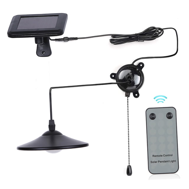 3W al aire libre colgante solar Powered 4 LED arrojar la luz lámpara colgante con control remoto Carevas lampara solar 250lm
