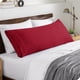 thumbnail image 1 of Funda de Almohada Corporal Bare Home Ultra Suave Doble Cepillado Rojo, 1 of 6