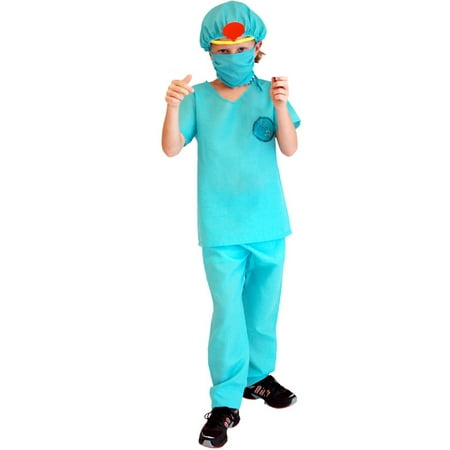 Kids' Doctor Dress-Up Surgeon Costume Set with Scrubs, L