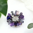 thumbnail image 3 of Purple Blossoming Lotus Amethyst Stone Floral Pin/Brooch, 3 of 5