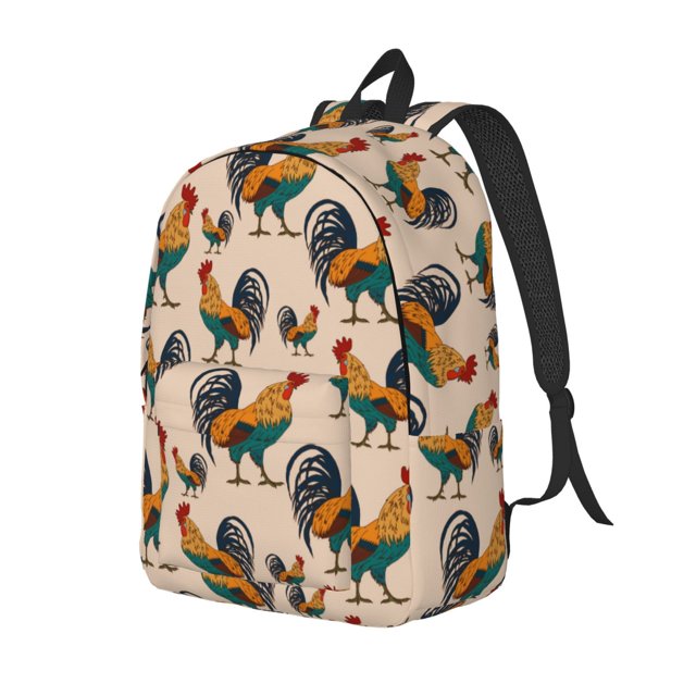 Fotbe Rooster Mochila de Lona con Estampado, Mochila Duradera, Mochila Versátil de Alta Calidad, Mochila Compacta Vintage-Small