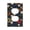 Duplex, variant on Baseball Gear Icon Pattern Light Switch Cover Decorator Single Gang Wall Plate 1-Gang Receptacle Outlet Decor