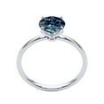 thumbnail image 4 of Mauli Jewels Women's 2.00 Ctw Blue Round Moissanite Solitaire Ring in 10K White, Rose, and Yellow Gold, 4 of 6