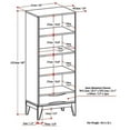 thumbnail image 5 of Allora 4 Shelf Wooden Bookcase in Walnut Brown, 5 of 5