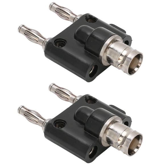 Fyydes BNC Banana Plug Connector,Banana Connector Adapter,2PCS J.20022 4mm Banana Plug Connector BNC Female To Double Row Banana Connector Adapter