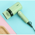 thumbnail image 4 of Professional Hair Dryer,Travel Blow Dryer with Adjustable 2-speed, Lightweight Travel Hairdryer Travel for Normal & Curly Hair Includes Volume Styling Nozzle, Foldable Handle,Green, 4 of 5