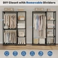 thumbnail image 4 of edx Portable Closet, Freestanding Closet Storage Rack with Shelves, Hanging Rod & Storage Shelves, 49"D x 16"W x 72"H, 4 of 8