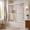 Silver, variant on Niveal 55"-59" W x 56" H Framed Double Sliding Tub Door Clear Glass,Matte Black Finish