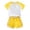 Yellow, variant on sususu Girls Outfits 2 piece Summer Casual Two Piece Outfit Soft Short Sleeve Top and Shorts Set Comfort Playwear,Red,8-9 Years
