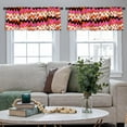 thumbnail image 4 of LALILO Kitchen Curtain Valance Striped With Brush Strokes And Rod Pocket Window Curtain 52"x 18" Set of 2, 4 of 5