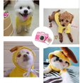 thumbnail image 3 of Pet Clothes Dog Hoodies Warm Sweatshirt Coat Puppy Autumn Winter Apparel Jumpsuit with Fruit Hood, Banana, L, 3 of 4