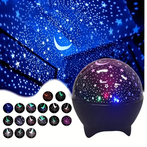 Night Light for Kids,LED Star Projector Light for Bedroom with USB Cable,16 Light Color Changing,360° Ceiling Stars LED Projector for Room Decor,Birthday,Valentine's Day Gifts for Girls Women