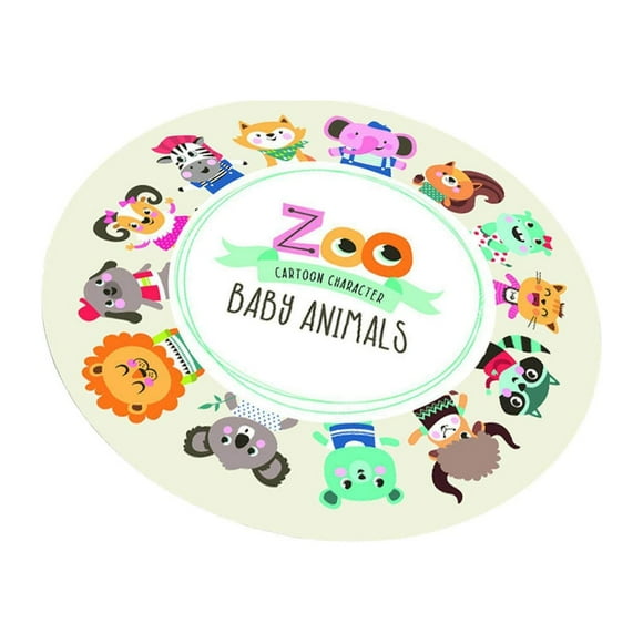 Kids Rug Decoration Children Play Carpet Door Cushion Foot nat Shower Cushion Mat Round for Children Tents Bedroom
