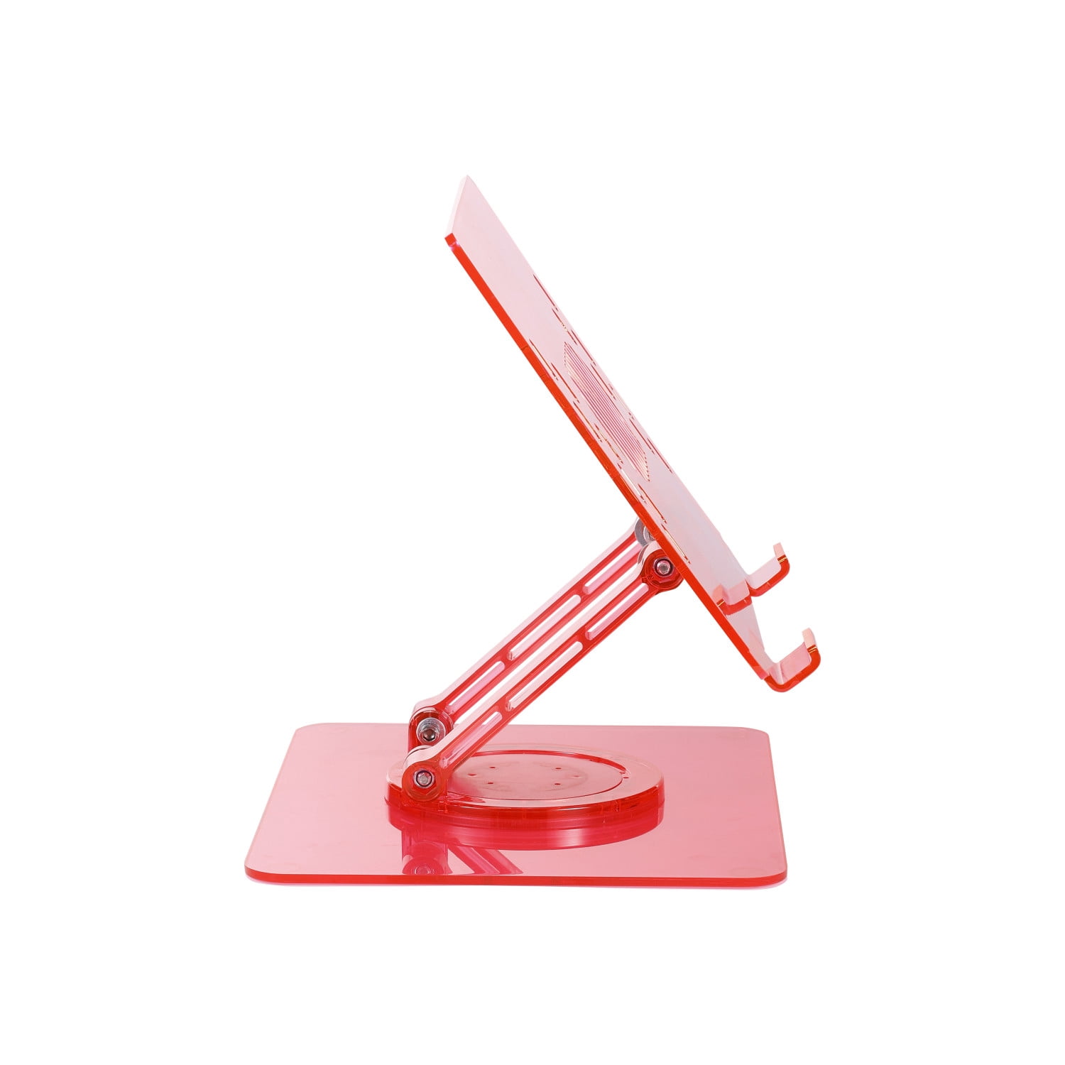 Incipio Translucent Adjustable Laptop Stand for Desk, Foldable, Portable Computer/Tablet Stand 360° Rotating-Iridescent