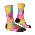 thumbnail image 2 of Goofa Colorful Wool Balls Printed Men's Crew Socks, Soft Durable Breathable Moisture-Wicking with Odor Control Cotton socks, 2 of 9
