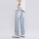 thumbnail image 4 of Pantalones largos para hombre, color liso, con bolsillos y cordón, pantalones vaqueros para hombre, pantalones de algodón., 4 of 8