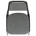 thumbnail image 3 of BizChair 4 Pack HERCULES Series Trapezoidal Back Stacking Banquet Chair with 2.5" Thick Seat in Gray Fabric - Silver Vein Frame, 3 of 14