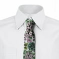 thumbnail image 2 of Floral Necktie, Violet Peonies, Dress Tie, 3.7", Multicolor, by Ambesonne, 2 of 3